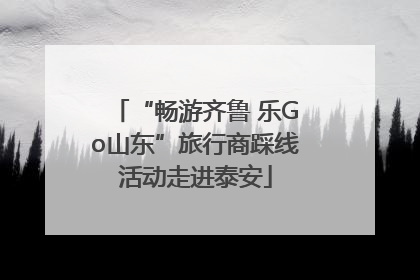 “畅游齐鲁 乐Go山东”旅行商踩线活动走进泰安