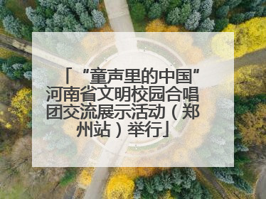 “童声里的中国”河南省文明校园合唱团交流展示活动（郑州站）举行