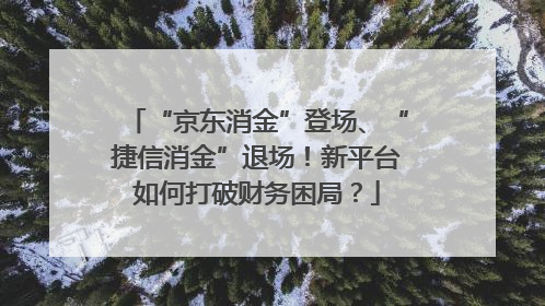 “京东消金”登场、“捷信消金”退场！新平台如何打破财务困局？