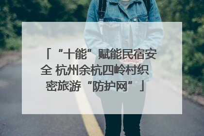 “十能”赋能民宿安全 杭州余杭四岭村织密旅游“防护网”