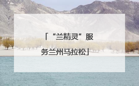 “兰精灵”服务兰州马拉松