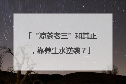 “凉茶老三”和其正，靠养生水逆袭？