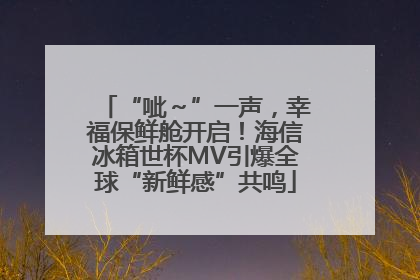 “呲～”一声，幸福保鲜舱开启！海信冰箱世杯MV引爆全球“新鲜感”共鸣