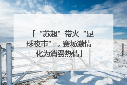 “苏超”带火“足球夜市”，赛场激情化为消费热情