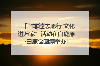 “非遗志愿行 文化进万家”活动在白鹿原·白鹿仓圆满举办