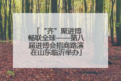 “齐”聚进博 畅联全球——第八届进博会招商路演在山东临沂举办