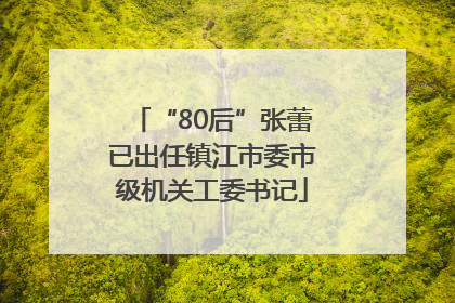 “80后”张蕾已出任镇江市委市级机关工委书记