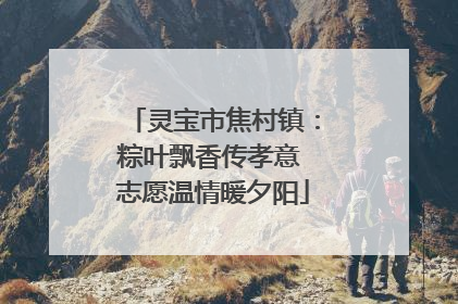 灵宝市焦村镇：粽叶飘香传孝意 志愿温情暖夕阳
