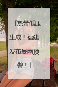 热带低压生成！福建发布暴雨预警！