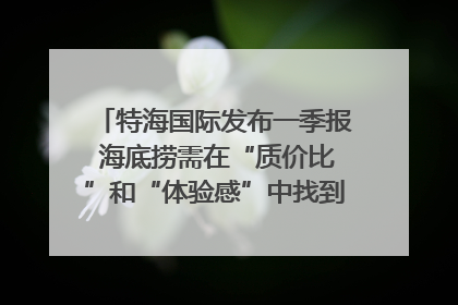 特海国际发布一季报 海底捞需在“质价比”和“体验感”中找到平衡｜新经济观察