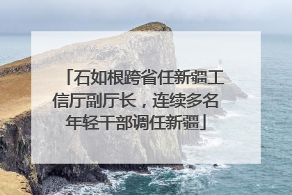 石如根跨省任新疆工信厅副厅长，连续多名年轻干部调任新疆
