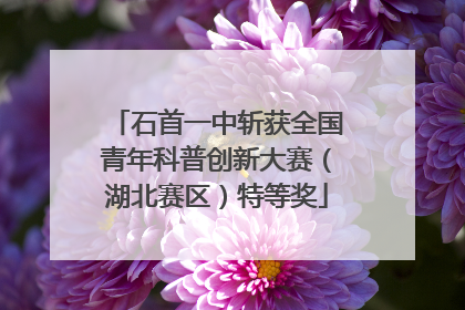 石首一中斩获全国青年科普创新大赛（湖北赛区）特等奖