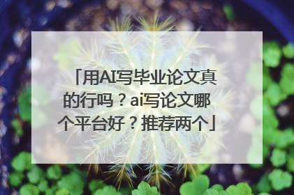用AI写毕业论文真的行吗？ai写论文哪个平台好？推荐两个