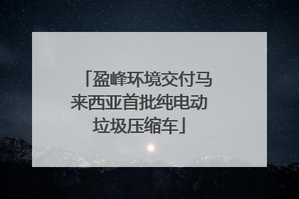 盈峰环境交付马来西亚首批纯电动垃圾压缩车