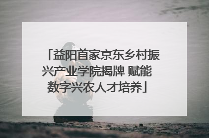 益阳首家京东乡村振兴产业学院揭牌 赋能数字兴农人才培养