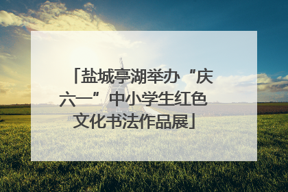 盐城亭湖举办“庆六一”中小学生红色文化书法作品展