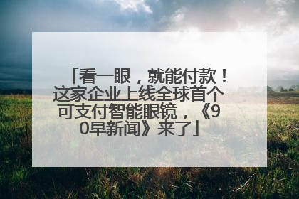 看一眼，就能付款！这家企业上线全球首个可支付智能眼镜，《90早新闻》来了