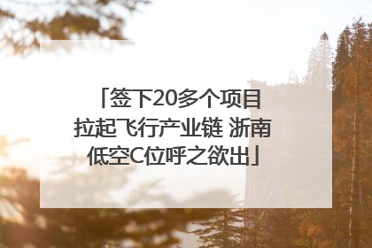 签下20多个项目 拉起飞行产业链 浙南低空C位呼之欲出