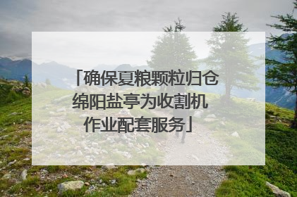确保夏粮颗粒归仓 绵阳盐亭为收割机作业配套服务