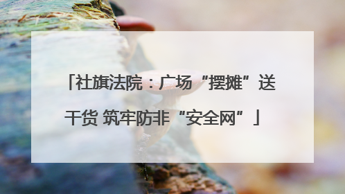 社旗法院：广场“摆摊”送干货 筑牢防非“安全网”