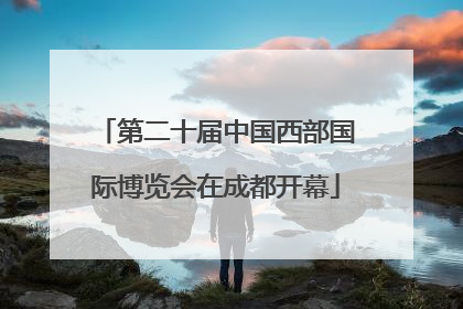 第二十届中国西部国际博览会在成都开幕