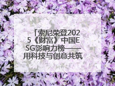 索尼荣登2025《财富》中国ESG影响力榜——用科技与创意共筑可持续的未来