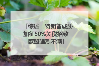 综述｜特朗普威胁加征50%关税招致欧盟强烈不满