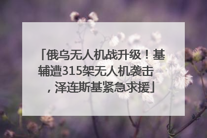 俄乌无人机战升级！基辅遭315架无人机袭击，泽连斯基紧急求援