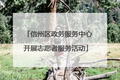 信州区政务服务中心开展志愿者服务活动