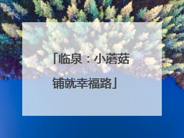 临泉：小蘑菇铺就幸福路