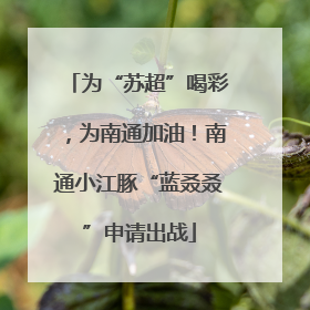 为“苏超”喝彩，为南通加油！南通小江豚“蓝叒叒”申请出战
