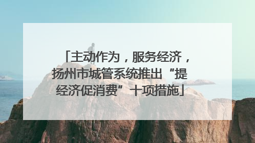 主动作为，服务经济，扬州市城管系统推出“提经济促消费”十项措施