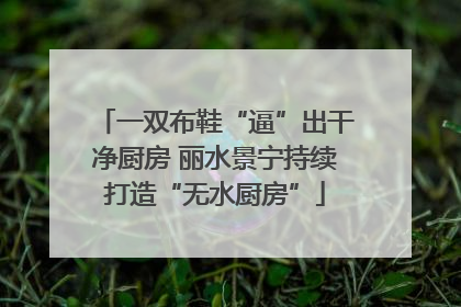 一双布鞋“逼”出干净厨房 丽水景宁持续打造“无水厨房”