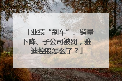 业绩“刹车”、销量下降、子公司被罚，雅迪控股怎么了？