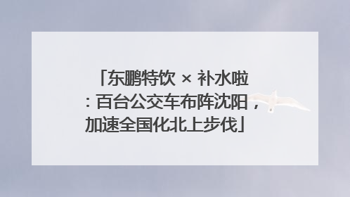 东鹏特饮 × 补水啦：百台公交车布阵沈阳，加速全国化北上步伐