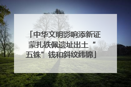 中华文明影响添新证 蒙扎铁佩遗址出土“五铢”钱和斜纹纬锦