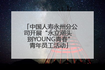 中国人寿永州分公司开展“永立潮头 别YOUNG青春”青年员工活动