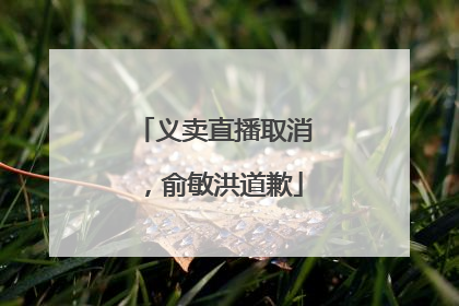 义卖直播取消，俞敏洪道歉