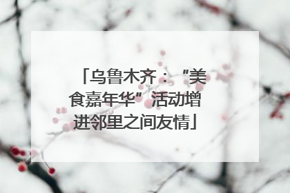 乌鲁木齐：“美食嘉年华”活动增进邻里之间友情