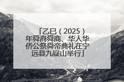 乙巳（2025）年舜裔舜商、华人华侨公祭舜帝典礼在宁远县九嶷山举行