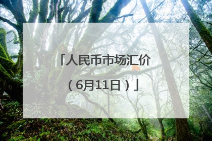 人民币市场汇价（6月11日）
