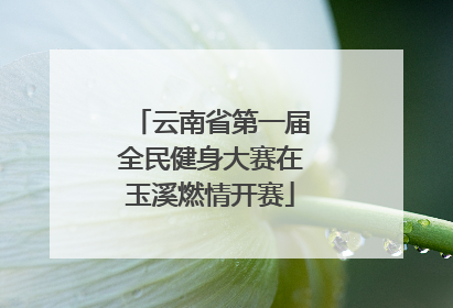 云南省第一届全民健身大赛在玉溪燃情开赛
