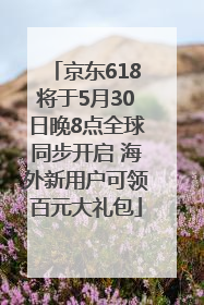 京东618将于5月30日晚8点全球同步开启 海外新用户可领百元大礼包