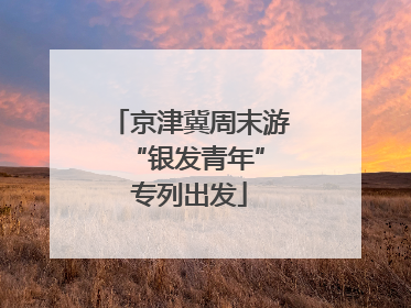京津冀周末游 “银发青年”专列出发