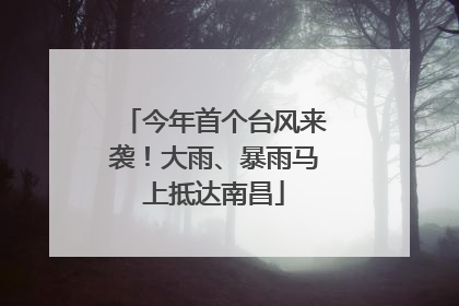 今年首个台风来袭！大雨、暴雨马上抵达南昌