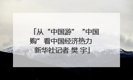 从“中国游”“中国购”看中国经济热力 新华社记者 樊 宇