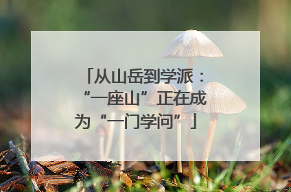 从山岳到学派：“一座山”正在成为“一门学问”