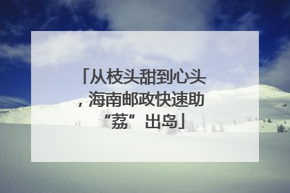 从枝头甜到心头，海南邮政快速助“荔”出岛