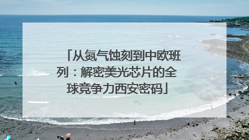 从氮气蚀刻到中欧班列：解密美光芯片的全球竞争力西安密码
