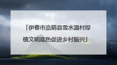 伊春市嘉荫县雪水温村厚植文明底色促进乡村振兴